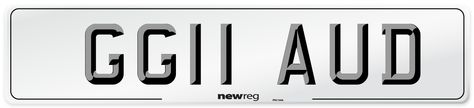 GG11 AUD Number Plate from New Reg